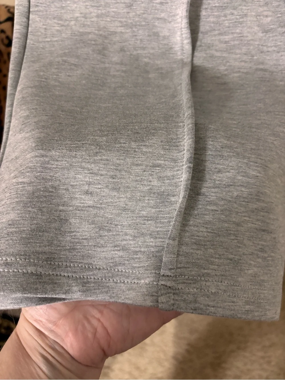 Commense Wide-Leg Drawstring Pants — Light Gray